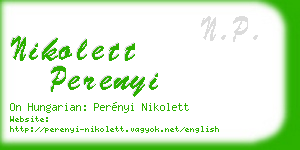 nikolett perenyi business card